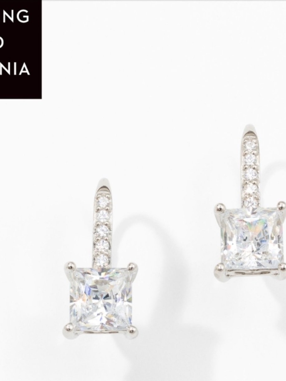 Touchstone Crystal by Swarovski LUMINOUS earrings sterling and zirconia
